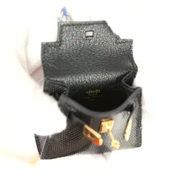 HERMÈS Hermes Mini Kelly Twilly Bag Charm Black Shiny Niloticus Lizard Gold Hardware | Thumbnail 7 HERMÈS Hermes Mini Kelly Twilly Bag Charm Black Shiny Niloticus Lizard Gold Hardware | Thumbnail 7
