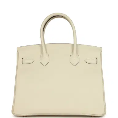 HERMÈS Pre-owned Hermes Special Order (HSS) Birkin 30 Craie Verso Epsom Rose Gold Hardware | Thumbnail 4