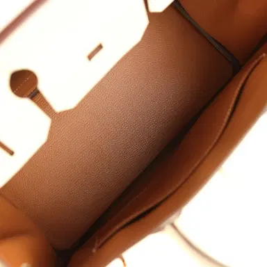 HERMÈS Pre-owned Hermes Special Order (HSS) Birkin 30 Craie Verso Epsom Rose Gold Hardware | Thumbnail 8