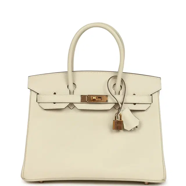 hermes Pre-owned Hermes Special Order (HSS) Birkin 30 Craie Verso Epsom Rose Gold Hardware