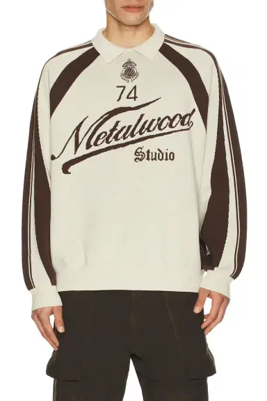 Metalwood Studio Knit Football Top | Thumbnail 3