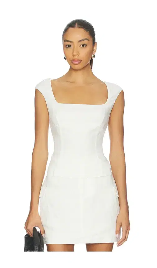 Linen Peplum Top