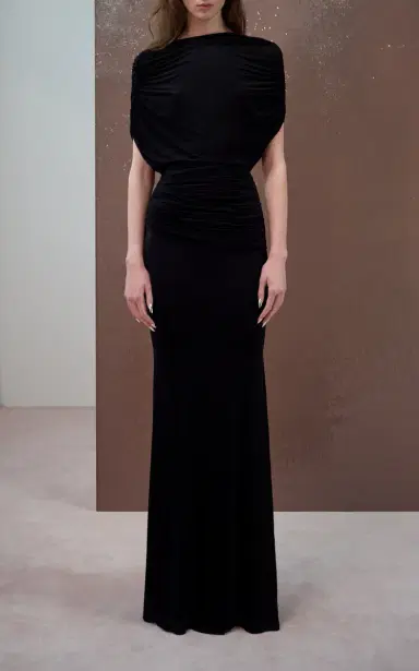 Alex Perry Draped Capelet Maxi Dress | Thumbnail 2