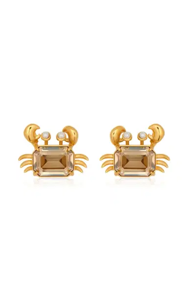 Oscar de la Renta Crystal Crab Stud Earrings | Thumbnail 3