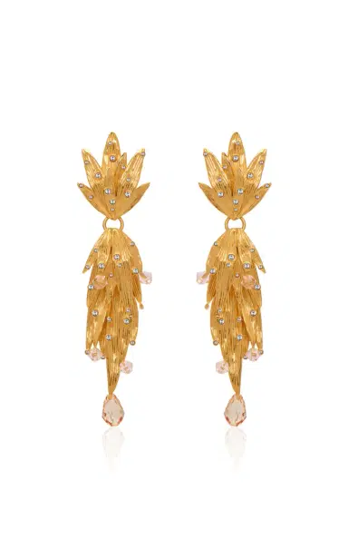 Oscar de la Renta Palm Leaf Drop Earrings | Thumbnail 1 Oscar de la Renta Palm Leaf Drop Earrings | Thumbnail 1