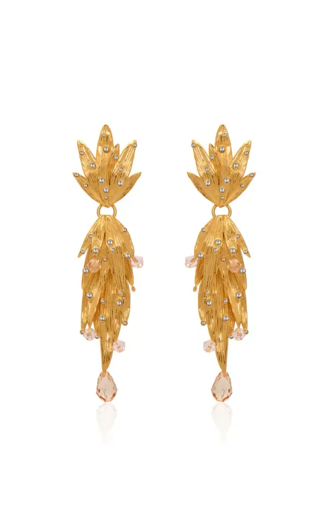 Palm Leaf Drop Earrings