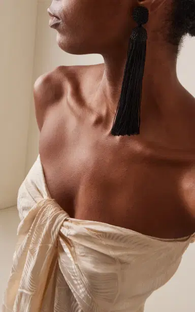 Oscar de la Renta Long Tassel Rope Earrings | Thumbnail 2