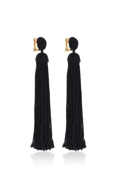 Oscar de la Renta Long Tassel Rope Earrings | Thumbnail 3