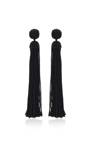 Oscar de la Renta Long Tassel Rope Earrings | Thumbnail 1
