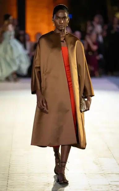 Oscar de la Renta Draped Satin Coat | Thumbnail 7