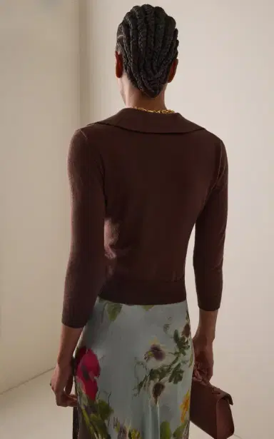 Oscar de la Renta Cropped Wool Sweater | Thumbnail 6 Oscar de la Renta Cropped Wool Sweater | Thumbnail 6