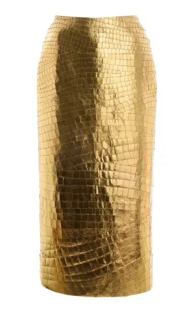 Oscar de la Renta Foiled Midi Pencil Skirt | Thumbnail 1