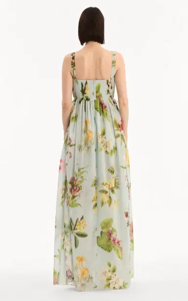 Oscar de la Renta Floral Cotton-Voile Maxi Dress | Thumbnail 4