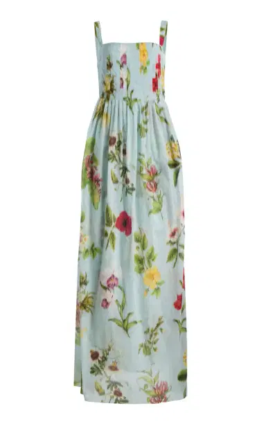 Oscar de la Renta Floral Cotton-Voile Maxi Dress | Thumbnail 1