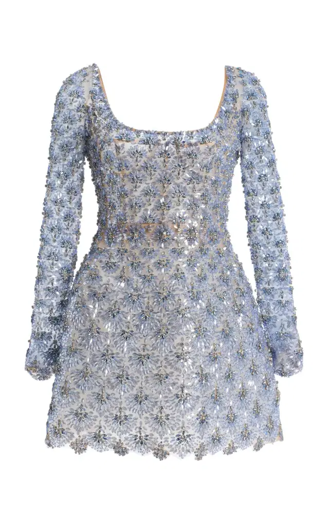 Oscar de la Renta Embellished Mini Cocktail Dress
