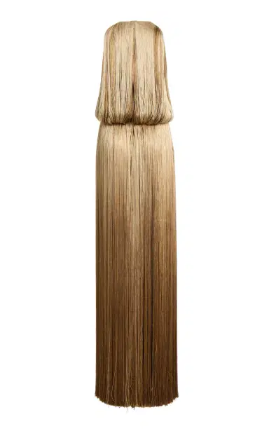 Oscar de la Renta Fringed Silk Gown | Thumbnail 7