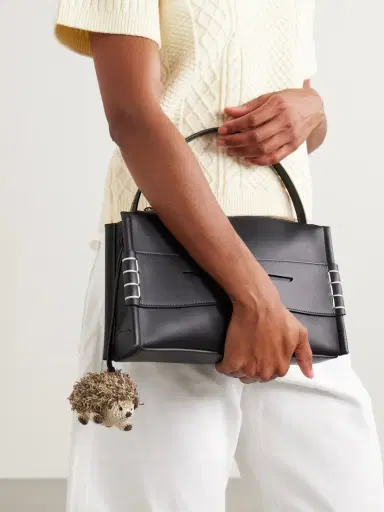 JW Anderson Hedgehog Crocheted Cotton And Leather Bag Charm | Thumbnail 2
