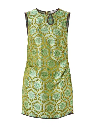 Christopher Esber Palmira Ruched Cutout Floral Brocade Mini Dress | Thumbnail 1