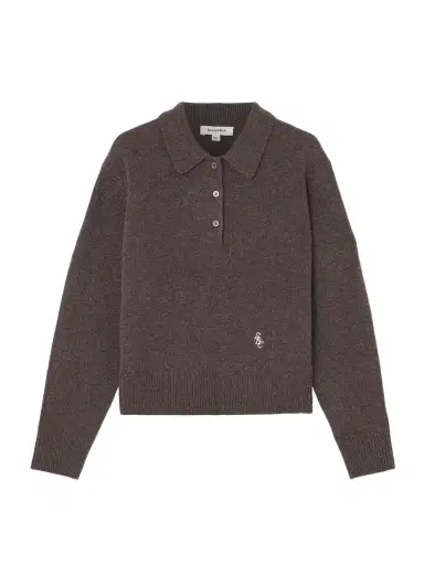 Sporty & Rich Src Embroidered Cashmere And Wool-blend Polo Sweater | Thumbnail 1 Sporty & Rich Src Embroidered Cashmere And Wool-blend Polo Sweater | Thumbnail 1