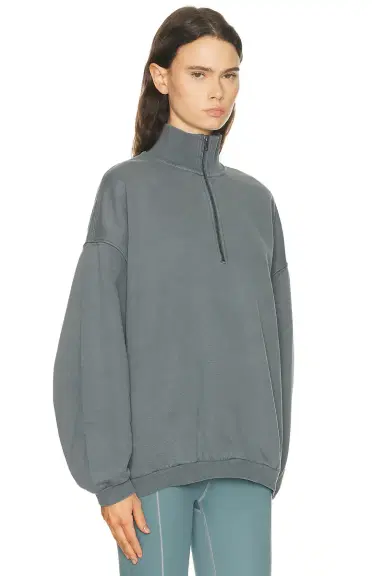 Skims Boyfriend Fleece Slouchy Turtleneck Pullover Sweatshirt | Thumbnail 2