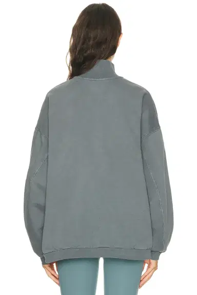 Skims Boyfriend Fleece Slouchy Turtleneck Pullover Sweatshirt | Thumbnail 3