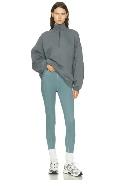 Skims Boyfriend Fleece Slouchy Turtleneck Pullover Sweatshirt | Thumbnail 4