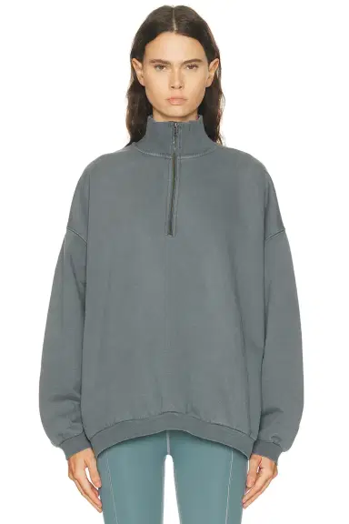 Skims Boyfriend Fleece Slouchy Turtleneck Pullover Sweatshirt | Thumbnail 1