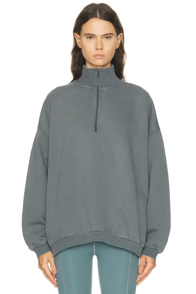 SKIMS Boyfriend Fleece Slouchy Turtleneck Pullover Sweatshirt