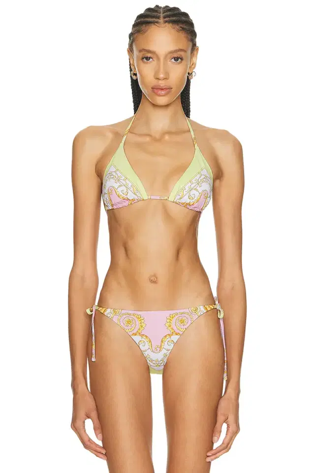 VERSACE Tie Bikini Top