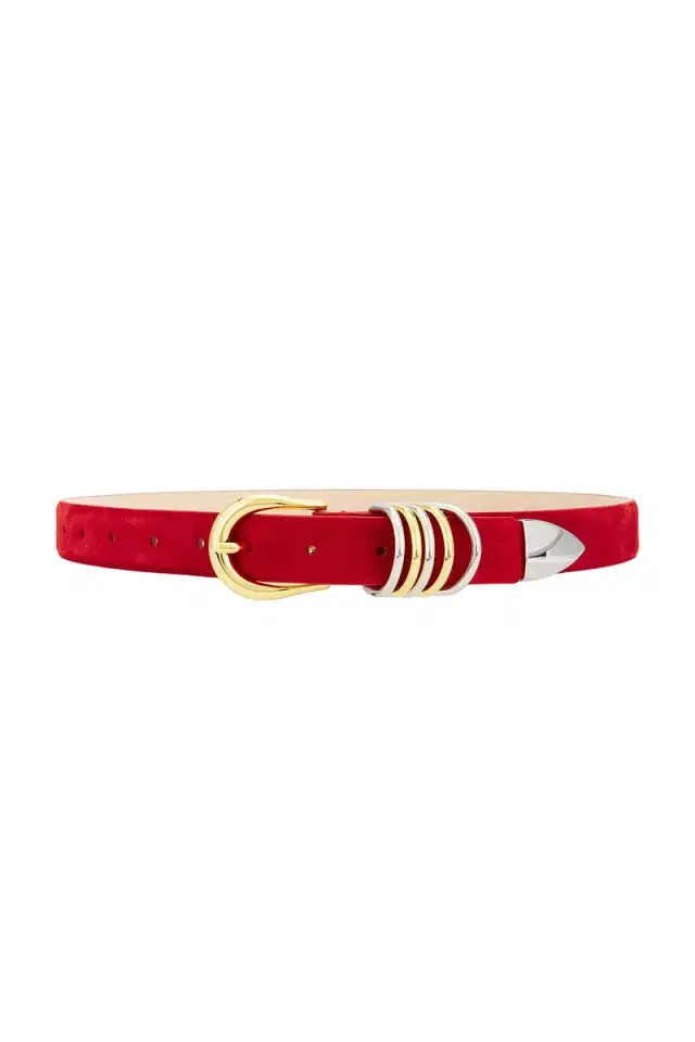 DEHANCHE Hollyhock Suede Mixed Metal Belt