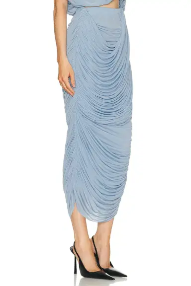 Magda Butrym Draped Midi Skirt | Thumbnail 4 Magda Butrym Draped Midi Skirt | Thumbnail 4