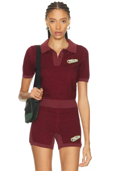 Casablanca Bubble Jacquard Polo Shirt | Thumbnail 1 Casablanca Bubble Jacquard Polo Shirt | Thumbnail 1