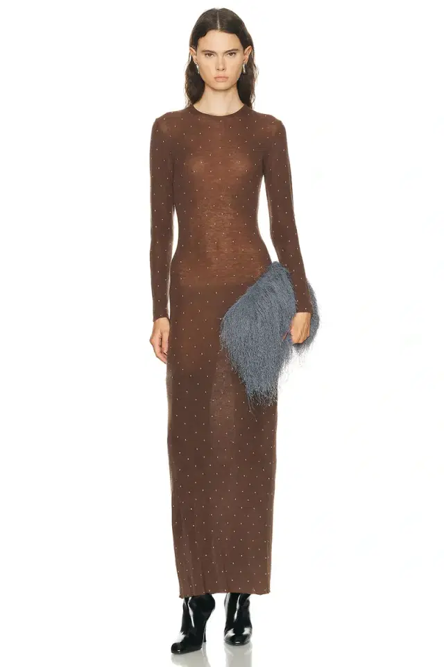 RABANNE Long Sleeve Maxi Dress