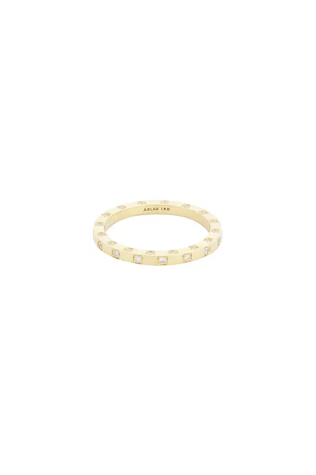 AZLEE Scattered Diamond Band Ring