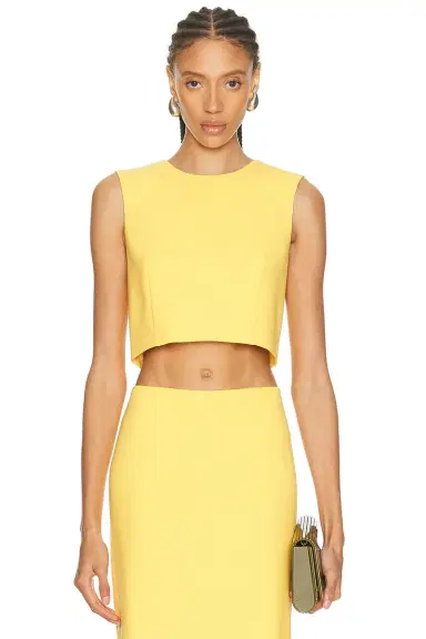 Carolina Herrera Crewneck Cropped Top | Thumbnail 1 Carolina Herrera Crewneck Cropped Top | Thumbnail 1