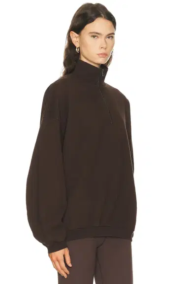 Skims Boyfriend Fleece Slouchy Turtleneck Pullover Sweatshirt | Thumbnail 2