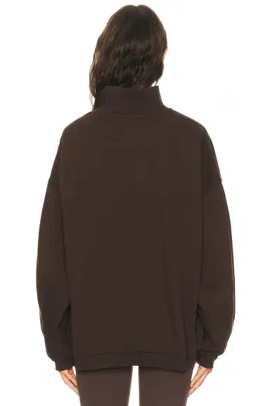 Skims Boyfriend Fleece Slouchy Turtleneck Pullover Sweatshirt | Thumbnail 3