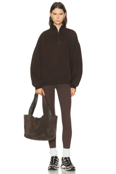 Skims Boyfriend Fleece Slouchy Turtleneck Pullover Sweatshirt | Thumbnail 4