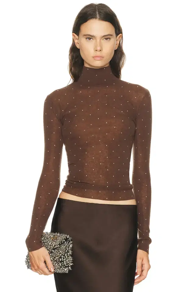 RABANNE Studded Turtleneck