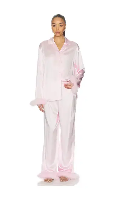Skims Feather Trim Long Set | Thumbnail 1 Skims Feather Trim Long Set | Thumbnail 1