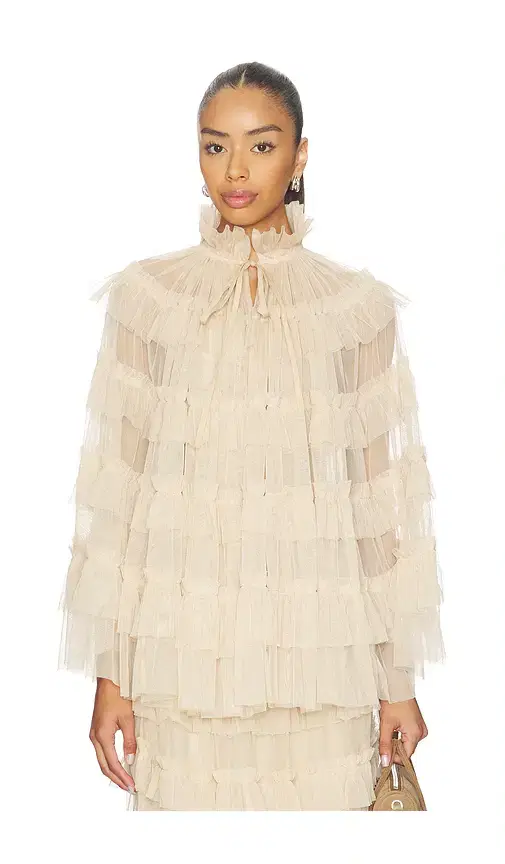 ALLSAINTS Aude Ruffle Cape