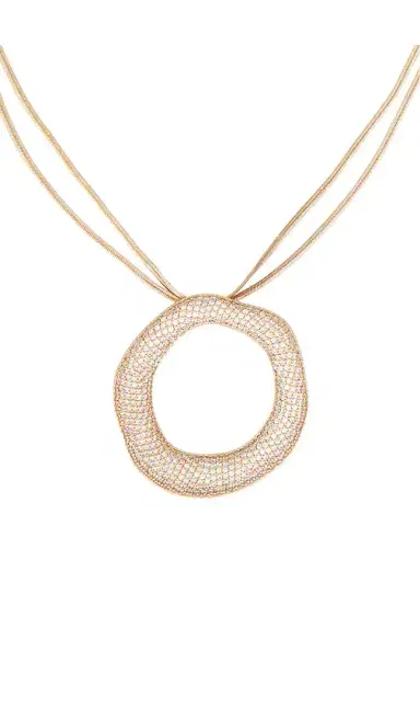 Ettika Open Circle Pave Necklace | Thumbnail 2 Ettika Open Circle Pave Necklace | Thumbnail 2