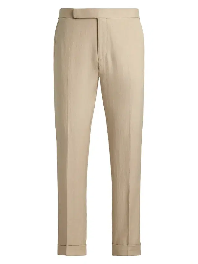 Men's Gregory Hand-Tailored Silk-Linen Trousers - Champagne