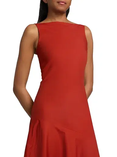 Adam Lippes Women's Ren Bias Cotton Midi-Dress | Thumbnail 6 Adam Lippes Women's Ren Bias Cotton Midi-Dress | Thumbnail 6