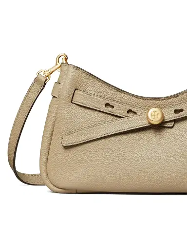 Tory Burch Women's Textured Leather Crossbody Bag - Soft Cement | Thumbnail 4 Tory Burch Women's Textured Leather Crossbody Bag - Soft Cement | Thumbnail 4
