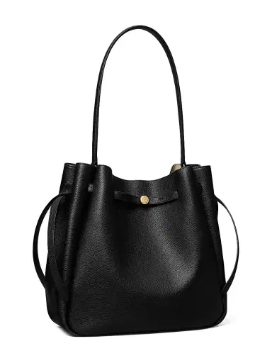 Tory Burch Women's Romy Suede Bucket Bag - Black | Thumbnail 2