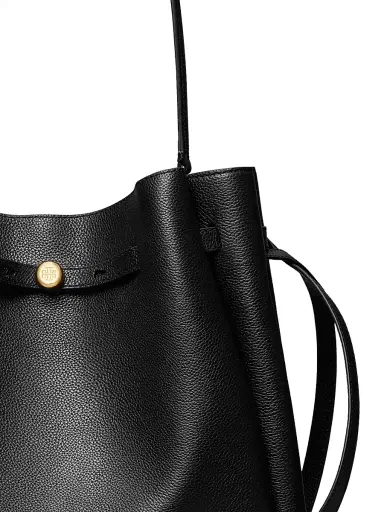 Tory Burch Women's Romy Suede Bucket Bag - Black | Thumbnail 3