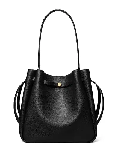 Tory Burch Women's Romy Suede Bucket Bag - Black | Thumbnail 1