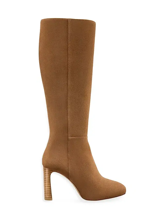 Stuart Weitzman Women's Babette 90MM Suede Platform Boots - Toasted Almond New Camel