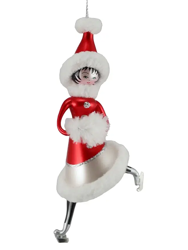 De Carlini Soffieria Ice Skating Mrs. Claus Ornament